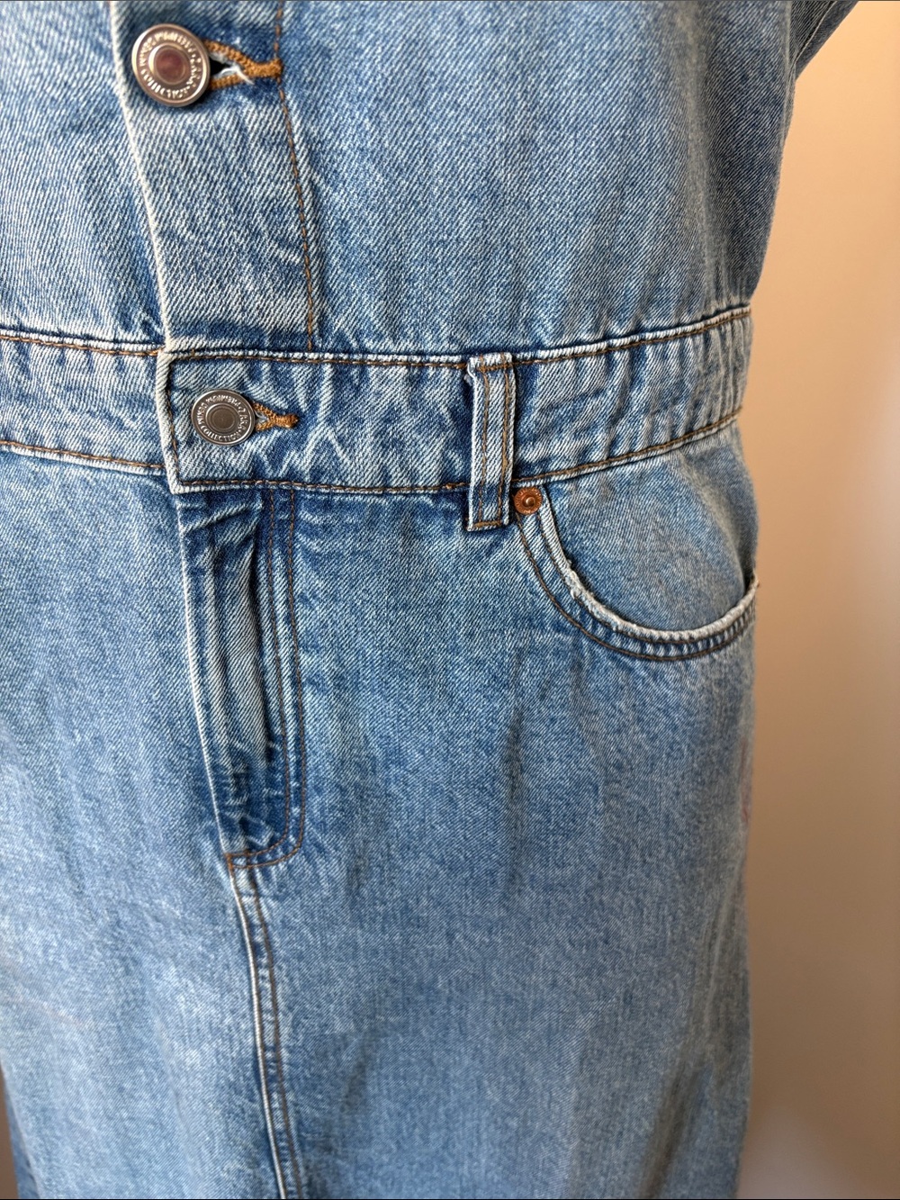 Zara Blue Denim Midi Dress - Picture 6 of 12